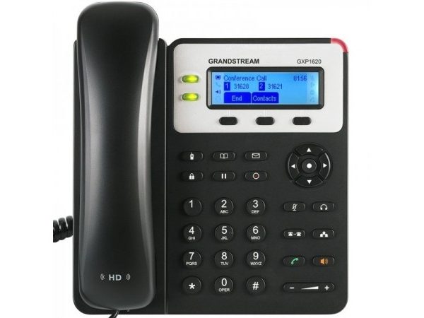 GXP-1620 Teléfono IP Grandstream SMB de 2 líneas con 3 teclas de función programables y conferencia de 3 vías, 5 Vcd