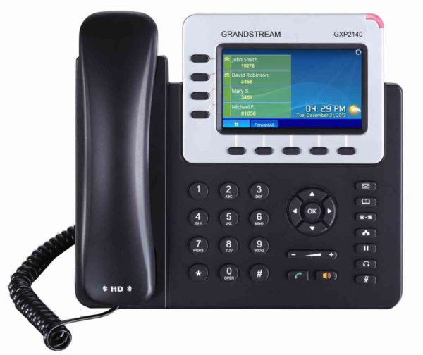 GXP-2140 Teléfono IP Grandstream Empresarial para 4 líneas. Puede agregar hasta 160 BLF (teclas de marcación rápida)