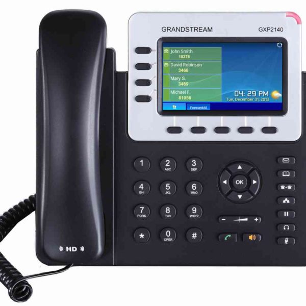 GXP-2140 Teléfono IP Grandstream Empresarial para 4 líneas. Puede agregar hasta 160 BLF (teclas de marcación rápida)