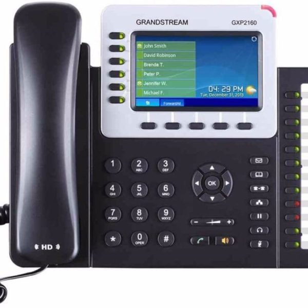 GXP-2160 Teléfono IP Grandstream 6 Líneas pantalla color y Audio HD, PoE