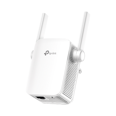 RE305 Repetidor / Extensor de Cobertura WiFi TP Link AC, 1200 Mbps, doble banda 2.4 GHz y 5 GHz, con 1 puerto 10/100 Mbps, con 2 antenas externas