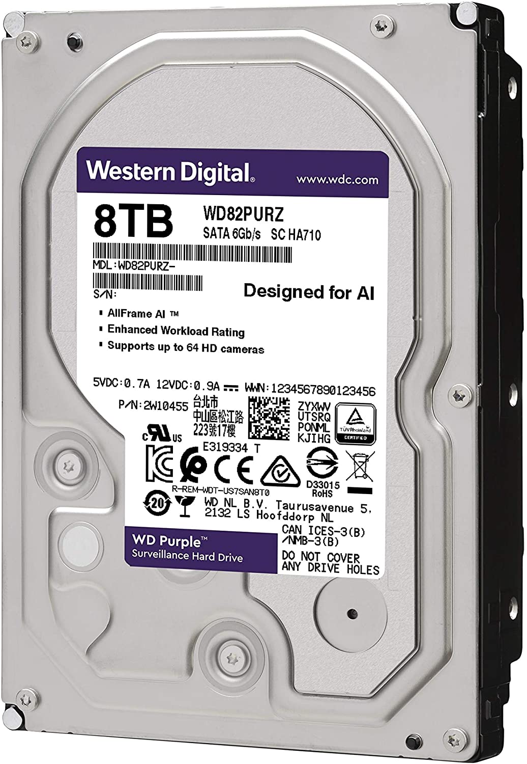 HDD 8To Purple  Domotec Services