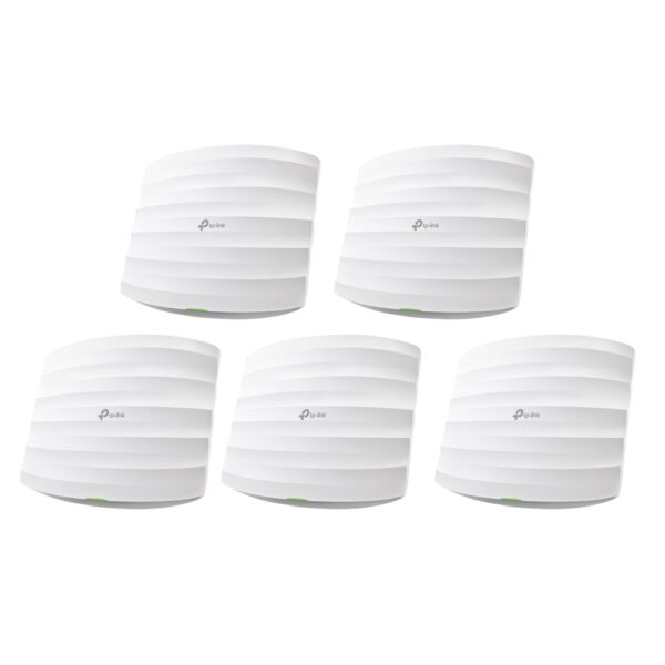 EAP245-KIT-5 Kit de 5 Puntos de Accesso TP-LINK Omada doble banda 802.11ac, MU-MIMO, PoE af y PoE Pasivo, soporta hasta 100 clientes, hasta 1350 Mbps.