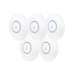 UAP-AC-LITE-5 Paquete de 5 Access Point UniFi UBIQUITI NETWORKS, doble banda 802.11ac, MIMO 2X2, soporta 100 clientes, hasta 867 Mbps, para interior, PoE 802.3af.